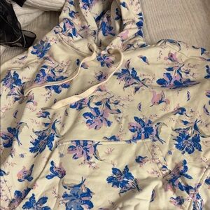 Rag and bone s/p Floral Hoodie with Blue and Pink Accents mint condition